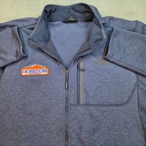 The North Face Full Zip Fleece Jacket Mens XXL Horizon Services Blue Heather
